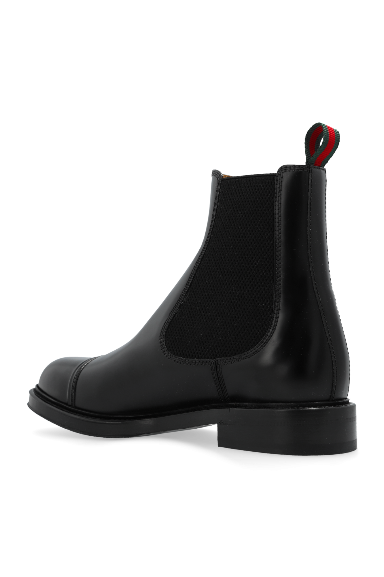 Gucci Leather boots with 'Web' strap | Men's Shoes | Vitkac